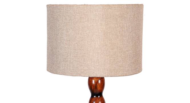 Off White Cotton Shade Floor Lamp With Wood Base NTU-269 (Off White) by Urban Ladder - Design 1 Side View - 726457