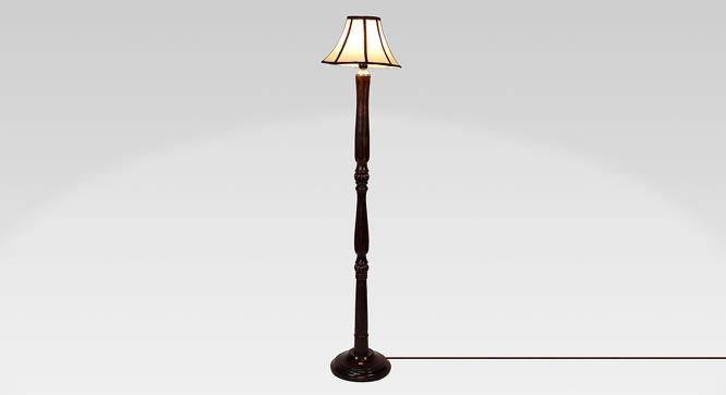 White Fabric Shade Floor Lamp With Wood Base NTU-298 (Off White) by Urban Ladder - Design 1 Side View - 726461
