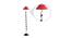 Red Cotton Shade Floor Lamp With Metal Base NTU-98 (Red) by Urban Ladder - Ground View Design 1 - 726486