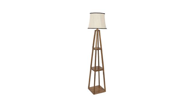 Mango Wood Floor Lamp With Black Pipping Cotton Lamp SHS-176 (Brown) by Urban Ladder - Front View Design 1 - 726912
