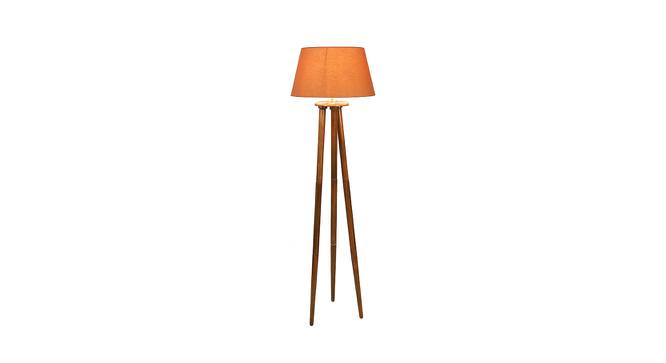 Mango Wood Floor Lamp With Brown Cotton Lamp SHS-139 (Brown) by Urban Ladder - Design 1 Side View - 727018