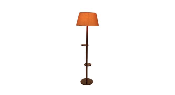 Mango Wood Floor Lamp With Brown Cotton Lamp SHS-148 (Brown) by Urban Ladder - Design 1 Side View - 727024