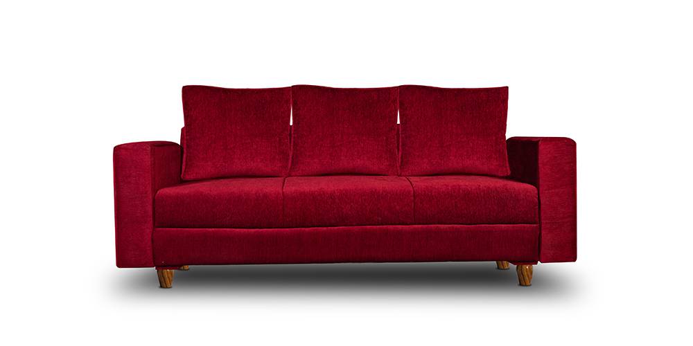 Rio Milan Fabric Sofa (Maroon) by Urban Ladder - - 