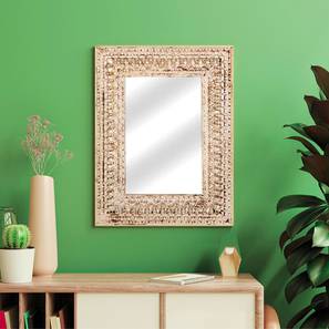 All Wall Decor In Gurgaon Design Ivy White Solid Wood Rectangular Wall Mirror