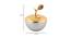 Bowl with a Golden Finish Lid (Silver & Golden) by Urban Ladder - Design 1 Dimension - 728661