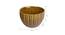 Set of 2 Mustard Striped Ceramic Bowls (Mustard) by Urban Ladder - Design 1 Dimension - 728665