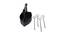 Stylish Steam Iron Barbeque Plate with Skewers (Black) by Urban Ladder - Rear View Design 1 - 728725