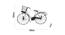 Bicycle with Basket (Wall Decor) (Gold) by Urban Ladder - Design 1 Dimension - 728741