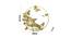 Multicoloured Butterfly and Golden Ring Wall Decor (Gold) by Urban Ladder - Design 1 Dimension - 728757