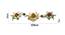 Horizontal Floral Pattern Three Flowers (Gold & Blue) by Urban Ladder - Design 1 Dimension - 728763