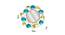 Round Mirror With Golden And Green Leaf Border (Gold) by Urban Ladder - Design 1 Dimension - 728792
