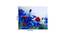 Deep Red & Blue Hues Floral Canvas Painting (Multicoloured) by Urban Ladder - Design 1 Dimension - 728811