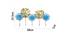 Elegant Key hanging Wall Decor (Blue & Golden) by Urban Ladder - Design 1 Dimension - 728821