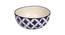 Blue Diamond Ceramic Bowl set of 2 (White & Blue) by Urban Ladder - Ground View Design 1 - 728868
