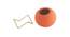 Orange Coloured Ceramic Vase with Golden Stand (Orange) by Urban Ladder - Ground View Design 1 - 729094
