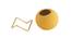 Yellow Coloured Ceramic Vase with Golden Stand (Yellow) by Urban Ladder - Ground View Design 1 - 729096