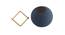 Blue Coloured Ceramic Vase with Golden Stand (Grey) by Urban Ladder - Ground View Design 1 - 729099