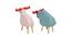 Colourful Polyraisin and Wood Cow pair showpiece (Multicolored) by Urban Ladder - Ground View Design 1 - 729100