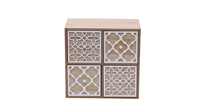 Beige Detailed and Cute Wooden Box (Brown) by Urban Ladder - Design 1 Side View - 729144