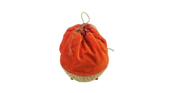 Fabric Multipurpose Basket (Orange) by Urban Ladder - Design 1 Side View - 729170