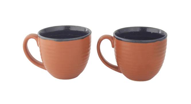 Maroon Ceramic Coffee Mug Set of Two Pcs-2 (Brown) by Urban Ladder - Design 1 Side View - 729182
