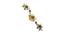 Horizontal Floral Pattern Three Flowers (Gold & Blue) by Urban Ladder - Ground View Design 1 - 729199
