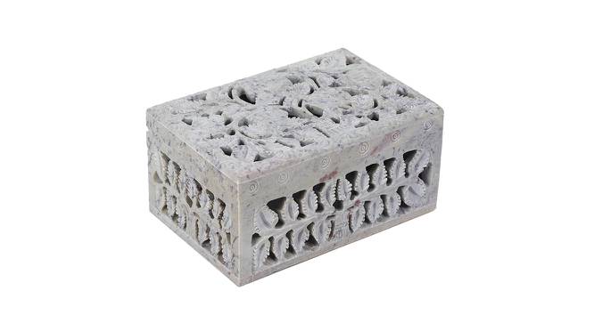 Soapstone Jewellery Box (White) by Urban Ladder - Design 1 Side View - 729234