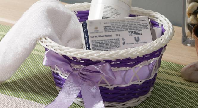 Plastic Multipurpose Basket BASK170906PU (Purple) by Urban Ladder - Design 1 Side View - 729244