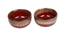Handpainted Ceramic Bowl Set of 2 in Red (Red) by Urban Ladder - Design 1 Side View - 729263