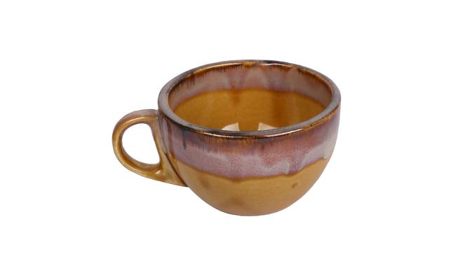 Mustard Cuppa Bowls in Ceramic - 2pc (Mustard) by Urban Ladder - Design 1 Side View - 729267