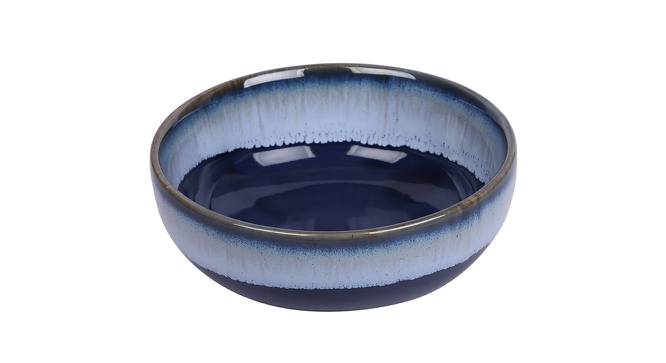 Awsome Blue Ceramic Bowl (Blue) by Urban Ladder - Design 1 Side View - 729270