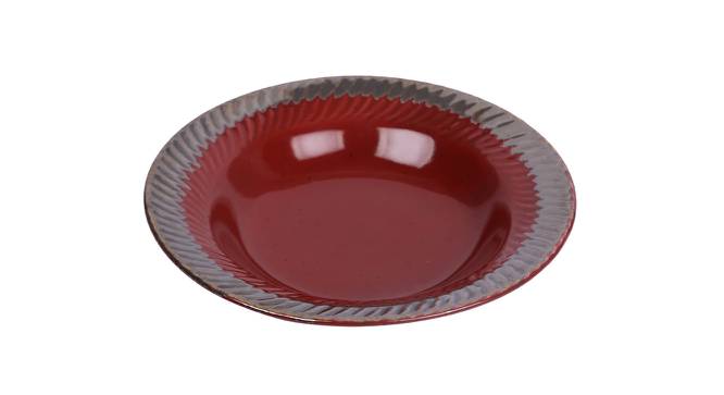 Subtle Red Platter Set of 2 (Red) by Urban Ladder - Design 1 Side View - 729277