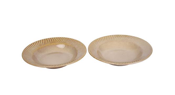 Subtle Beige Platter Set of 2 (Beige) by Urban Ladder - Design 1 Side View - 729279