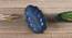 Zig Zag Edged Leaf Ceramic Platter in Indigo Blue (Blue) by Urban Ladder - Design 1 Side View - 729293