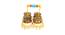 Ceramic Barni Set with Tray (Yellow) by Urban Ladder - Design 1 Side View - 729298