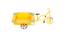 Decorative Bike Tray (Yellow) by Urban Ladder - Design 1 Side View - 729299