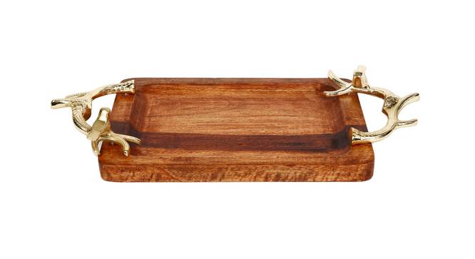 Rustic Wooden Tray (Brown) by Urban Ladder - Design 1 Side View - 729303