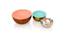 Set of 3 Multicolour Plated Steel Bowl Set (Multi) by Urban Ladder - Design 1 Side View - 729308