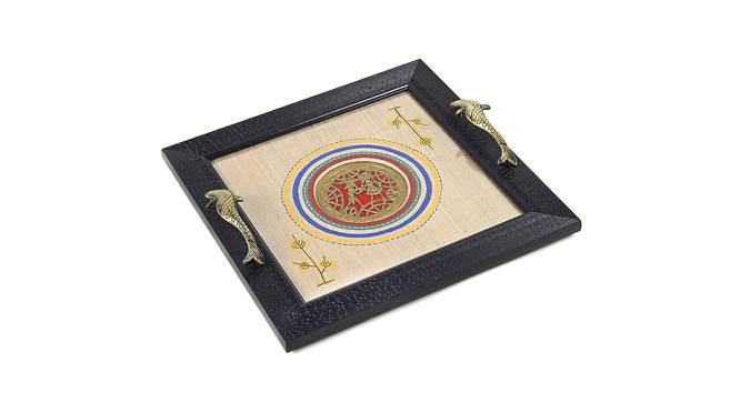 Warli Art Wooden Tray (Black) by Urban Ladder - Design 1 Side View - 729309