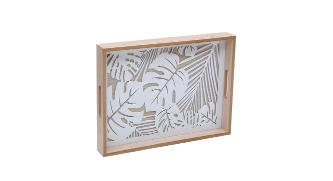 Jason Printed Wooden Tray (Beige & White) by Urban Ladder - Design 1 Side View - 729324