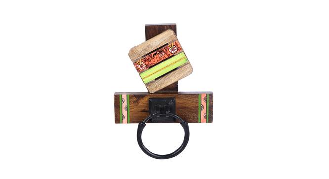 Madhubani Art Towel Holder (Brown) by Urban Ladder - Design 1 Side View - 729331