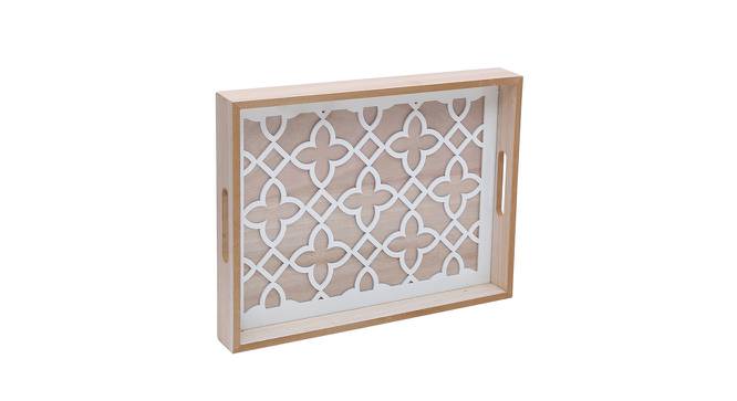 Printed Wooden Tray (Beige) by Urban Ladder - Design 1 Side View - 729332
