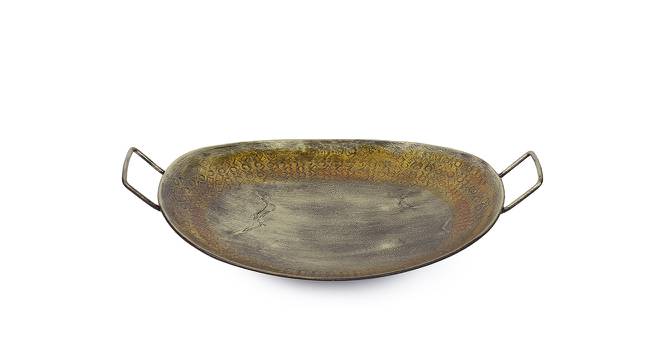 Minimal Yet Attractive Platter (Gold) by Urban Ladder - Design 1 Side View - 729338
