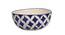 Blue Diamond Ceramic Bowl set of 2 (White & Blue) by Urban Ladder - Design 1 Side View - 729345