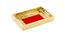 Red Velvet & Laser Cut Gift Tray (Red Gold) by Urban Ladder - Design 1 Side View - 729349