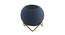 Blue Coloured Ceramic Vase with Golden Stand (Grey) by Urban Ladder - Design 1 Side View - 729376