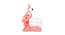 Cute Pink Flamingo Showpiece with Glass Bowl (Pink) by Urban Ladder - Design 1 Side View - 729380