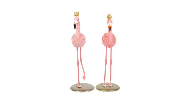 Golden Crown Pink Flamingo pair (Pink) by Urban Ladder - Design 1 Side View - 729381