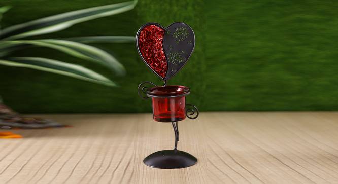 Hearty Candle Stand VT1430 (Red and Black) by Urban Ladder - Design 1 Side View - 729407