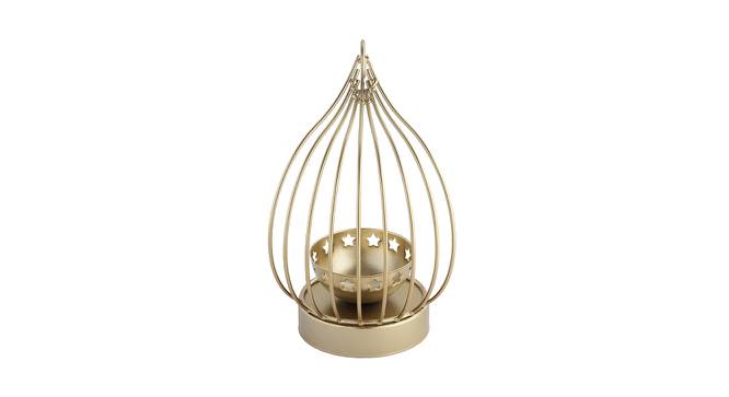 Golden Metal Tealight Holder (Gold) by Urban Ladder - Design 1 Side View - 729409